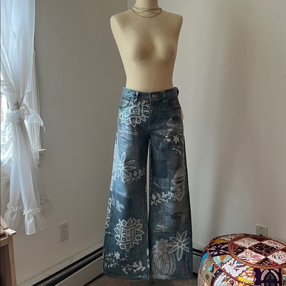 Free People We The Free Iridescent Tinsley Baggy High Rise Jeans- 26 - Picture 12 of 16